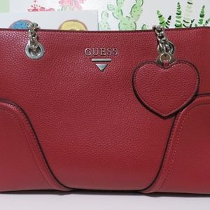 Guess Purse with Heart Keychain